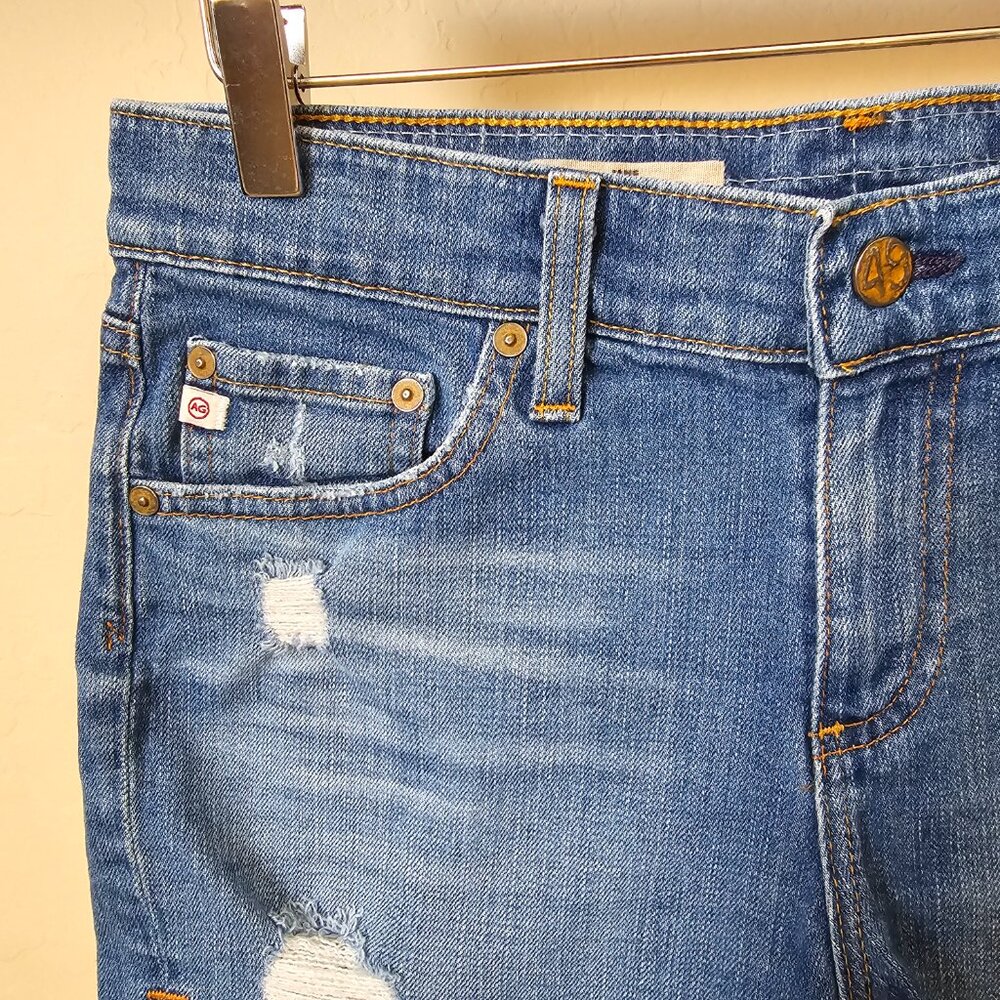 Ag Adriano Goldschmied Jane Frayed Cut Off Distre… - image 3